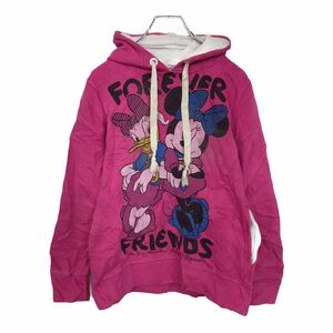 Disney sweat Parker size inscription M Kids pull over print pink old clothes . America buying up t2102-3527