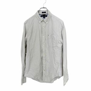 TOMMY HILFIGER ボタンダウンシャツ S トミーヒルフィガー ライトグレー 古着卸 アメリカ仕入 t2108-4507