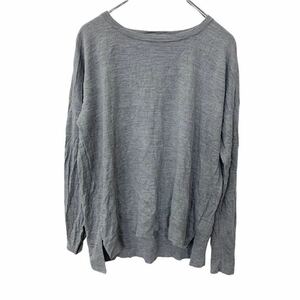 UNIQLO ニット XLサイズ ユニクロ ビッグサイズ 薄手 グレー 古着卸 アメリカ仕入 t2206-4023