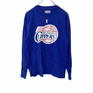 LOS ANGELES CLIPPERS 長袖プリントTシャツ Mサイズ ロサンゼルス・クリッパーズ NBA バスケ ブルー 古着卸 アメリカ仕入 t2206-4118