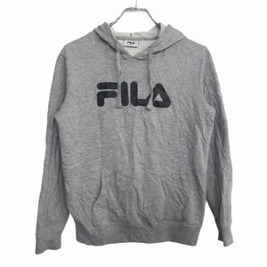 FILA スウェットパーカー Mサイズくらい フィラ キッズ グレー 古着卸アメリカ仕入 t2107-3948