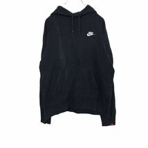 NIKE スウェットパーカー レディース M ブラック ナイキ ロゴ トレーナー フーディ スポーツ 古着卸 アメリカ仕入 t2112-3809_画像1