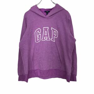 GAP sweat Parker Kids L purple Gap Bick Logo reverse side nappy f-ti- sweatshirt old clothes . America buying up t2112-3685