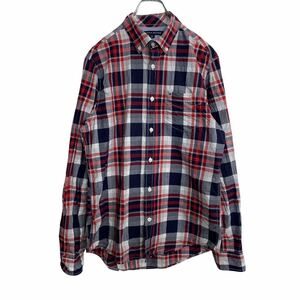 TOMMY HILFIGER 長袖 チェックシャツ Sサイズ トミーヒルフィガー レッドネイビー 古着卸 アメリカ仕入 t2111-3013