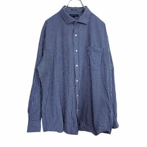 TOMMY HILFIGER チェックシャツ XLサイズ トミーヒルフィガー ネイビー 古着卸 アメリカ仕入 t2110-3101