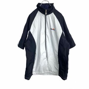 ellesse 半袖 ジップアップ ナイロンジャケット Lサイズくらい ネイビー 古着卸 アメリカ仕入 t2110-3309