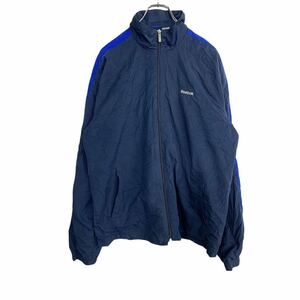 Reebok ナイロンジャケット Mサイズ リーボック ネイビー 古着卸 アメリカ仕入 t2110-3240