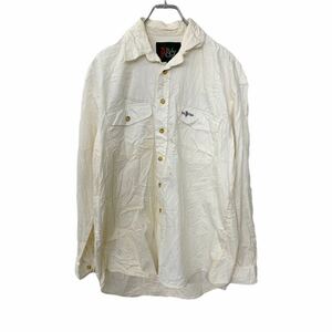 Polo Club 長袖シャツ Mサイズ ホワイト 古着卸 アメリカ仕入 t2206-3552