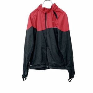 NIKE ジップアップジャケット Lサイズ ナイキ スポーツブランド ブラック レッド 古着卸 アメリカ仕入 t2206-3399