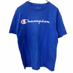 Champion 半袖プリントTシャツ Mサイズ チャンピオン ブルー 古着卸 アメリカ仕入 t2207-3742