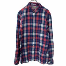 TOMMY HILFIGER 長袖チェックシャツ Lサイズ トミーヒルフィガー レッド ネイビー ホワイト 古着卸 アメリカ仕入 t2207-4036_画像1