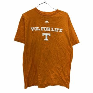 adidas プリントTシャツ Lサイズ アディダス テネシー大学 カレッジ バックプリント オレンジ 古着卸 アメリカ仕入 t2206-4455