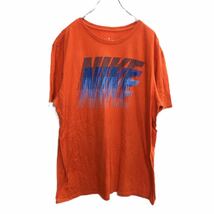 NIKE 半袖 プリントTシャツ Mサイズくらい ナイキ オレンジ 古着卸 アメリカ仕入 t2206-4565_画像1