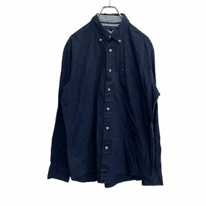 TOMMY HILFIGER 長袖シャツ Mサイズ トミーヒルフィガー ネイビー 古着卸 アメリカ仕入 t2204-3081