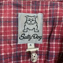 Salty Dog 長袖 チェックシャツ Lサイズ スナップボタン レッド 古着卸 アメリカ仕入 t2203-3600_画像9