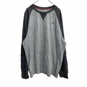 RUSSELL ロングTシャツ XLサイズ ラッセル グレー 古着卸 アメリカ仕入 t2203-3710