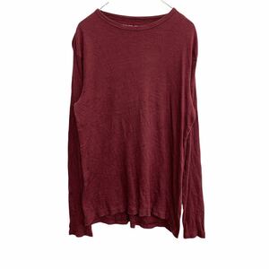 RIVER ISLAND 長袖Tシャツ Sサイズ スリムフィット ワインレッド 古着卸 アメリカ仕入 t2203-3390