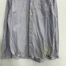 TOMMY HILFIGER 長袖 チェックシャツ Mサイズ トミーヒルフィガー ホワイト ブルー 古着卸 アメリカ仕入 t2203-3526_画像3