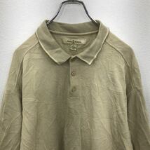 Tommy Bahama ポロシャツ 2XLサイズ サイズ表記XL 半袖 シルク70% カーキ 古着卸 アメリカ仕入 t2203-3426_画像2