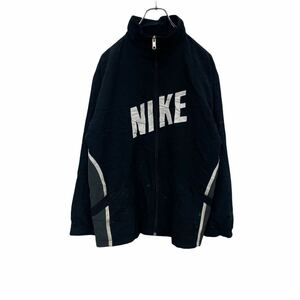 NIKE Zip up jacket Kids XL black Nike Logo print one Point sport old clothes . America buying up t2202-3662