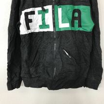 FILA ジップアップパーカー 140サイズ サイズ表記12 キッズ フィラ スウェット ダークグレー 古着卸 アメリカ仕入 t2109-3865_画像3