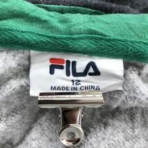 FILA ジップアップパーカー 140サイズ サイズ表記12 キッズ フィラ スウェット ダークグレー 古着卸 アメリカ仕入 t2109-3865_画像9