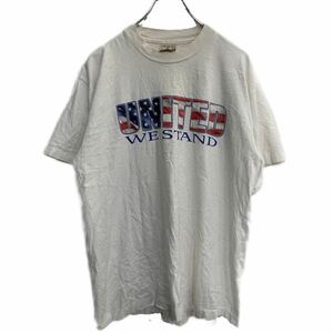 ABSOLUTE QUALITY 半袖 プリントTシャツ レディース Lサイズ ホワイト USA製 古着卸 アメリカ仕入 t2206-4140