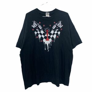 GILDAN プリントTシャツ 2XLサイズ ギルダン ビッグサイズ タトゥーマシン ブラック 古着卸 アメリカ仕入 t2206-4370