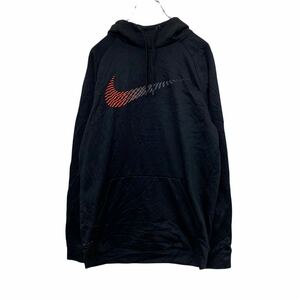 NIKE スウェットパーカー S ブラック ナイキ プルオーバーパーカー トレーナー フーディ プリント 古着卸 アメリカ仕入 t2201-3199