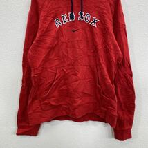 NIKE スウェットパーカー キッズ S レッド ナイキ スポーツ プルオーバーパーカー REDSOX ベースボール 古着卸 アメリカ仕入 t2201-4272_画像3