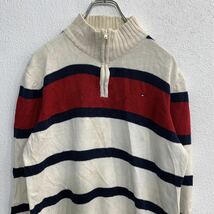 TOMMY HILFIGER ハーフジップ コットンニット XLサイズ トミーヒルフィガー キッズサイズ 古着卸 アメリカ仕入 t2201-4455_画像2