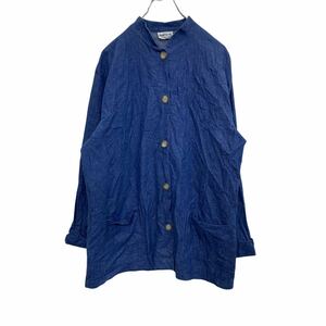 BonWorth デニムシャツ S ブルー 長袖シャツ コットン素材 USA製 SHIRT 古着卸 アメリカ仕入 t2201-3695