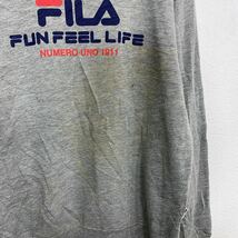 FILA スウェット トレーナー M グレー フィラ スポーツ プリント ロゴ 古着卸 アメリカ仕入 t2112-3335_画像4