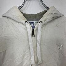 Champion ジップアップパーカー レディース M ホワイト チャンピオン フーディ 裏起毛 ロゴ 古着卸 アメリカ仕入 t2111-4823_画像4