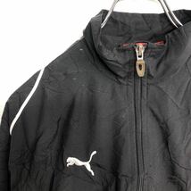 PUMA ナイロンジャージ キッズ XL ブラック プーマ ジップアップ ロゴ スポーツ 裏メッシュ 古着卸 アメリカ仕入 t2110-4039_画像4