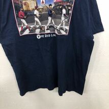 Boston sports 半袖Tシャツ 2XLサイズ レッドソックス ビックサイズ シルクプリント ネイビー Beatles 古着卸 アメリカ仕入 t2206-3409_画像4