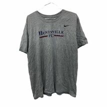 NIKE ロゴTシャツ XLサイズ ナイキ HUNTSTILLE サッカー ドライフィット グレー スウォッシュ 古着卸 アメリカ仕入 t2206-3663_画像1