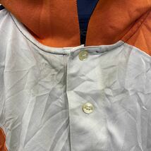 NAUTICA ポロシャツ Mサイズ ノーティカ スリムフィット 吸汗性 ロゴ刺繍 ネイビー オレンジ ホワイト 古着卸 アメリカ仕入 t2206-3574_画像5
