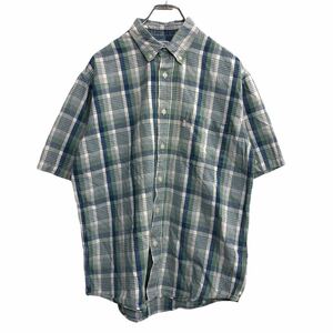 Levi's 半袖 チェックシャツ Mサイズ リーバイス グリーン 古着卸 アメリカ仕入 t2206-3890