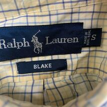 RALPH LAUREN 長袖チェックシャツ Sサイズ ラルフローレン ネイビー ライトブルー ホワイト 古着卸 アメリカ仕入 t2206-3793_画像9