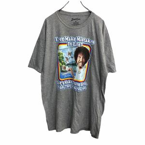 Bob Ross 半袖プリントTシャツ XLサイズ グレー 古着卸 アメリカ仕入 t2206-3843