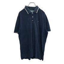 TOMMY HILFIGER 半袖 ポロシャツ Lサイズ トミーヒルフィガー ネイビー 古着卸 アメリカ仕入 t2207-3277_画像1