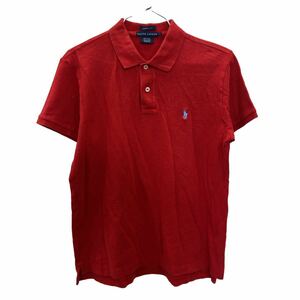 RALPH LAUREN рубашка-поло L размер Ralph Lauren Logo вышивка po колено one poito красный б/у одежда . America скупка t2207-3583