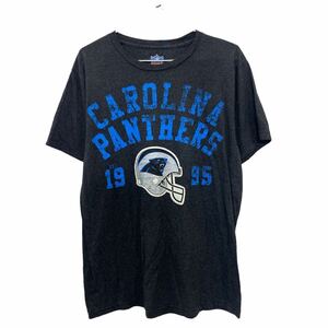 NFL プリントTシャツ Lサイズ エヌエフエル フットボール カロライナパンサーズ チャコールグレー 古着卸 アメリカ仕入 t2207-3691