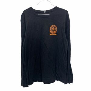 Next Level ロングTシャツ Lサイズ ネクストレベル SCUlPIN 魚 バックプリント プリントTシャツ ブラック 古着卸 アメリカ仕入 t2207-3727