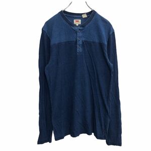 Levi's ヘンリーネックTシャツ Sサイズ リーバイス ハーフボタン ネイビー 古着卸 アメリカ仕入 t2207-3786