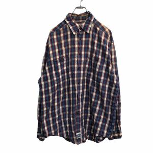 Levi's 長袖 チェックシャツ Lサイズ リーバイス 青赤 古着卸 アメリカ仕入 t2207-3800