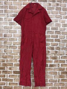 Dikies короткий рукав комбинезон W35 Work одежда красный SCOVILL Zip б/у одежда . America скупка t2010-5175