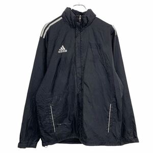 adidas ナイロンジャケット XO ブラック アディダス ビッグサイズ スポーツ 古着卸 アメリカ仕入 t2110-4752