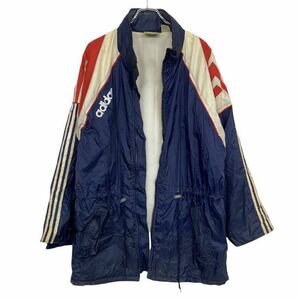 adidas nylon jacket L navy red 80s Adidas Originals old clothes . America buying up t2110-4905